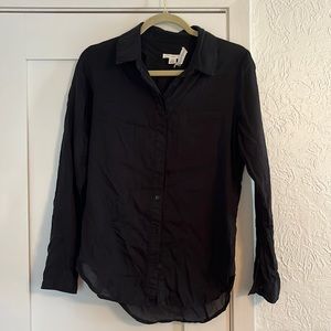 Treasure and Bond Black Button Down Classic Shirt XS